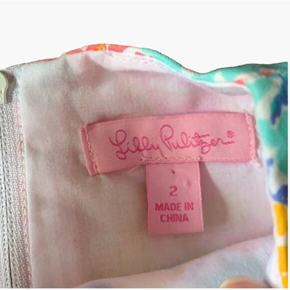 Lilly Pulitzer Classic Shift Dress A Story Written in the Sun Toddler Girls Size - Picture 4 of 8